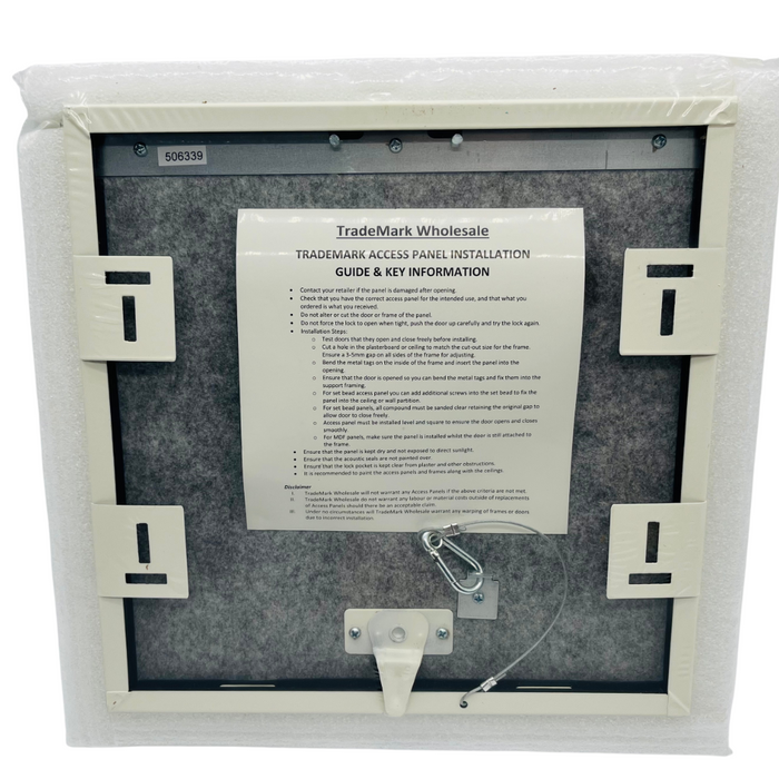 Trademark Secure MDF & Metal Access Panel with Flange/Set Bead, 300-600mm - Easy Install, Budget or Push Lock Options