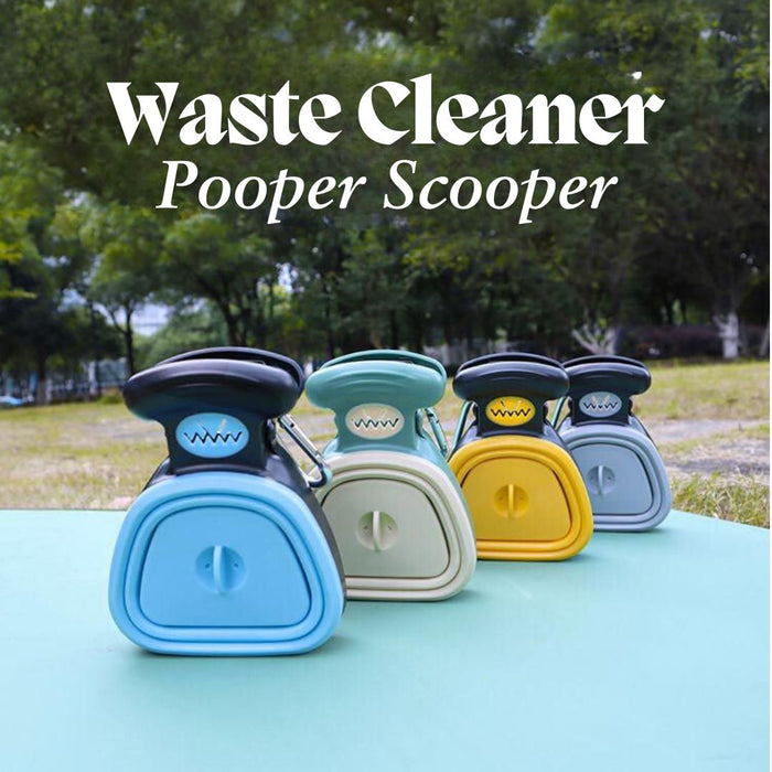 SuperDesign Waste Cleaner, Pooper Scooper, Portable Sanitary Dog Poo Pick Up with Bag Dispenser, for Large Medium Small Dogs Cat or Pet, Durable Poop Picker, Easy to Use, Comfortable Grip, Scoop on All Surfaces