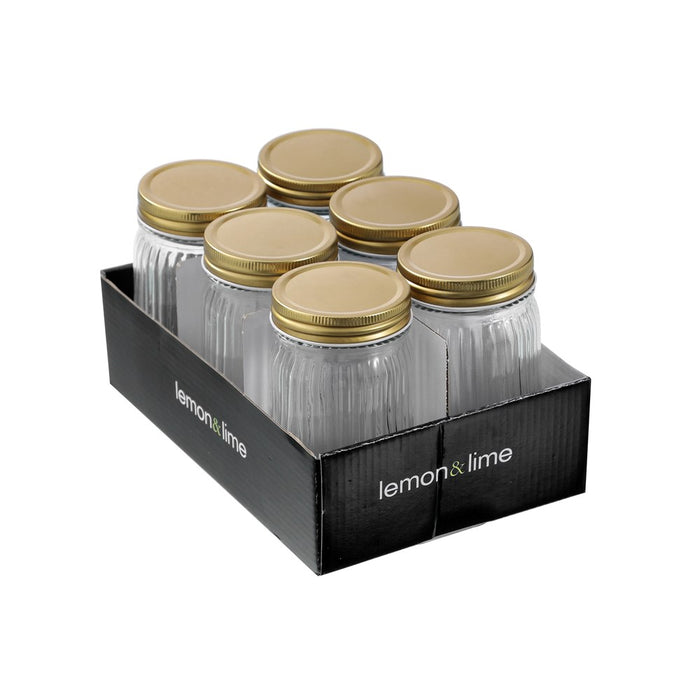 Lemon & Lime ROMA RIBBED CONSERVE JAR 450ML 6PK