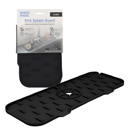 White Magic Sink Splash Guard Black