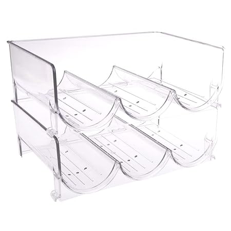 6 BOTTLE 2-TIER WINE RACK 29.3 X 20.5 X 20CM CLEAR
