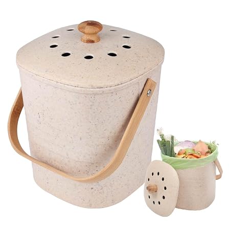 Eco Basics Compost Kitchen Waste Bin - 6L - Pebble