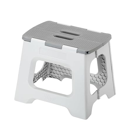 Compact Grey Foldable 27cm Stool