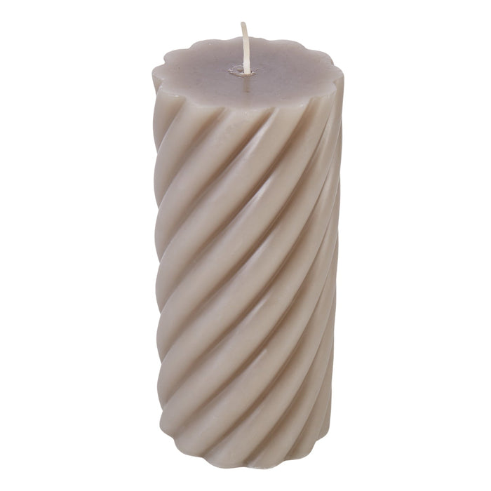 NSIMG-SHA256:b111e5449070695fe7c8d4975a511e4c6465fc0114ecfd349f7474637e641caa · Isalbi Amalfi Maisie Swirl Pillar Candle Taupe