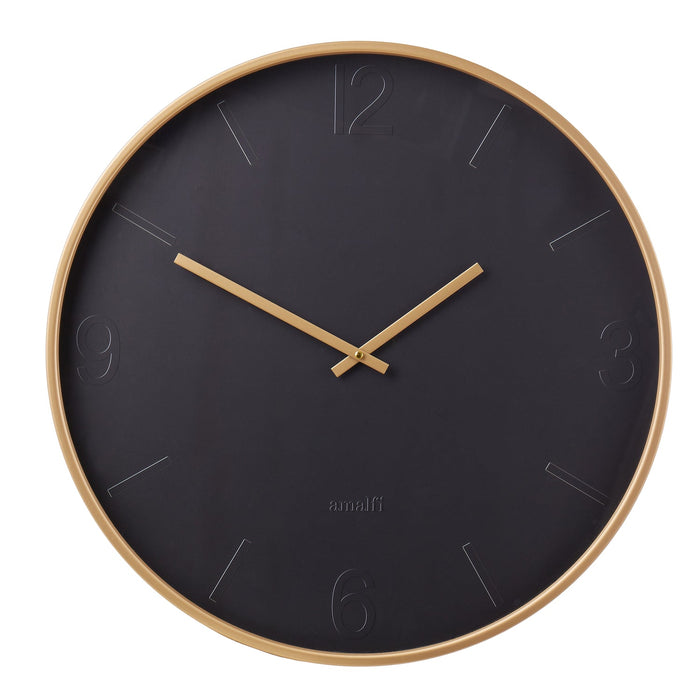 NSIMG-SHA256:7e28362249080aa6f57cee01c46458a4c331615f1161243426f77daff576fb99 · Isalbi Amalfi Modern Black Wall Clock Jet Black & Gold