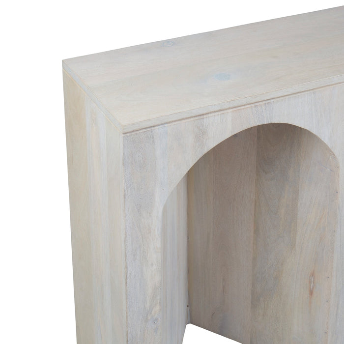 NSIMG-SHA256:a10f4b1560988f22ed1cb5ec98f4184e461bc8605e3fdaf94c98196284186e24 · Isalbi Amalfi Arch Wood Console Table White Wash