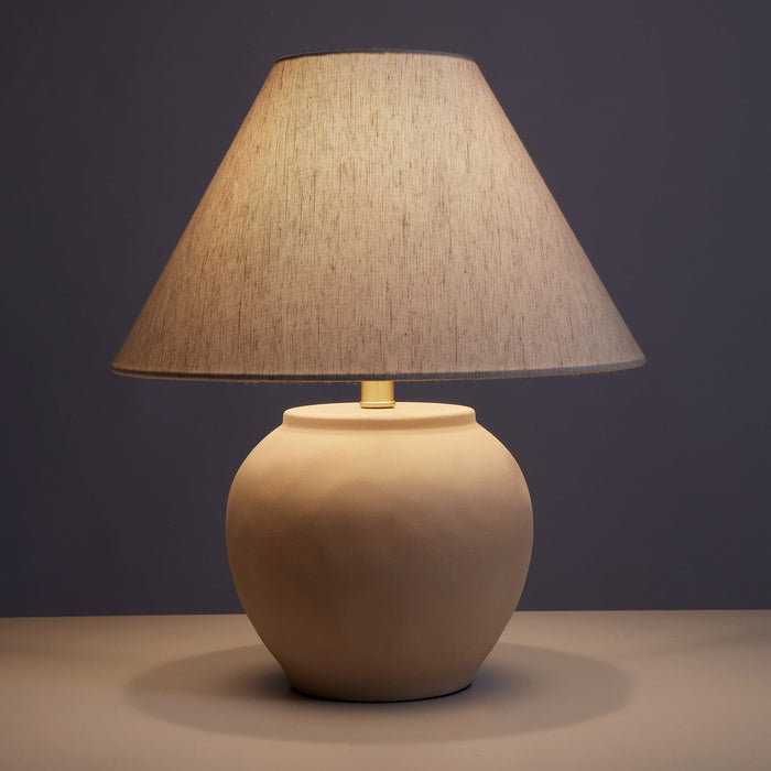 NSIMG-SHA256:9fd05e0b5f9db8c2d04c281aaa34cd7655cd4aa49484791783f625e54c1a4ca1 · Isalbi Amalfi Stone Effect Table Lamp Beige & White