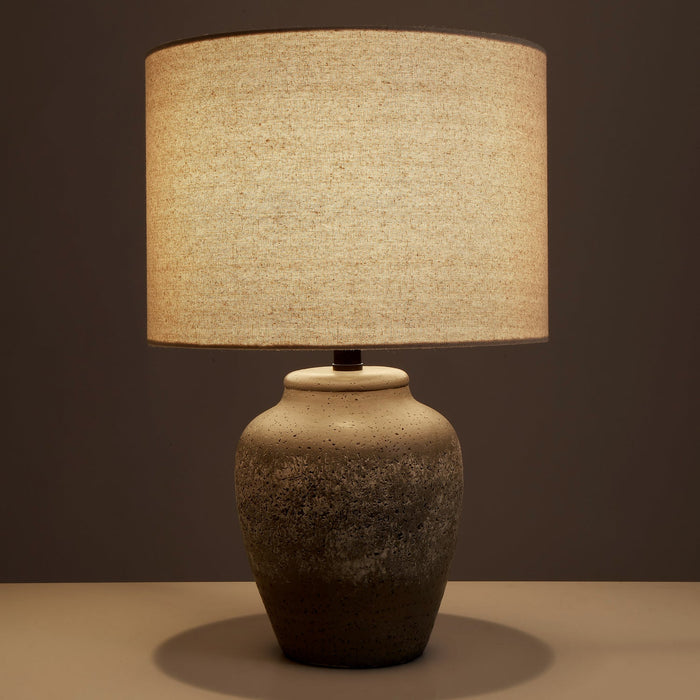 NSIMG-SHA256:ff7de56f4a58a28f9aee2d359d222b104c566fbec6d3c056fc26748b03798a5c · Isalbi Amalfi Rustic Stone Table Lamp Stone & Cream