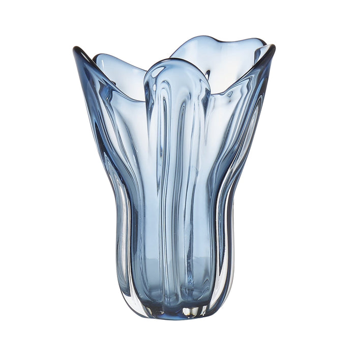 Isalbi Amalfi Wavy Glass Vase Blue