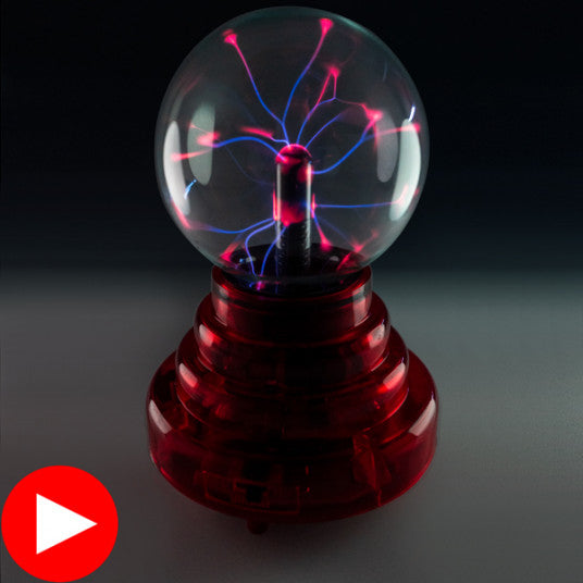 Battery Operated 3-inch Plasma Ball with Red Base