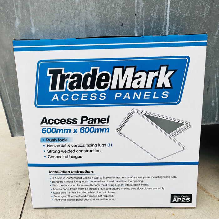 Trademark Secure MDF & Metal Access Panel with Flange/Set Bead, 300-600mm - Easy Install, Budget or Push Lock Options