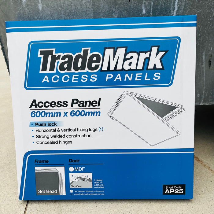 Trademark Secure MDF & Metal Access Panel with Flange/Set Bead, 300-600mm - Easy Install, Budget or Push Lock Options
