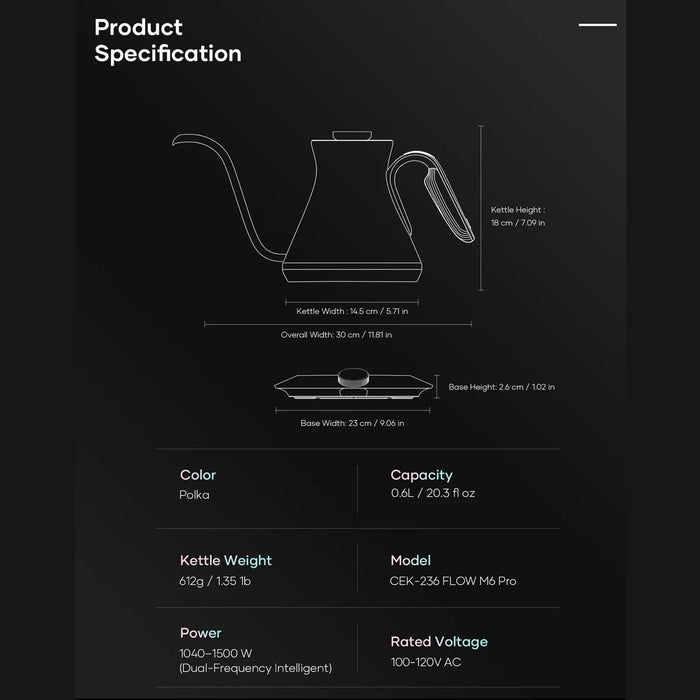 Cocinare FLOW M6 Pro Gooseneck Kettle