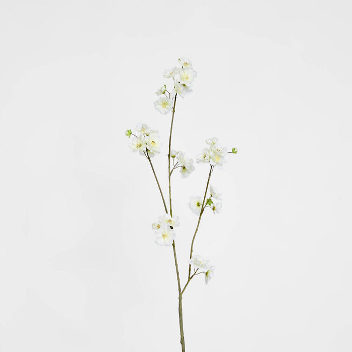 Blossom Spray White Green 84cm 6 pcs