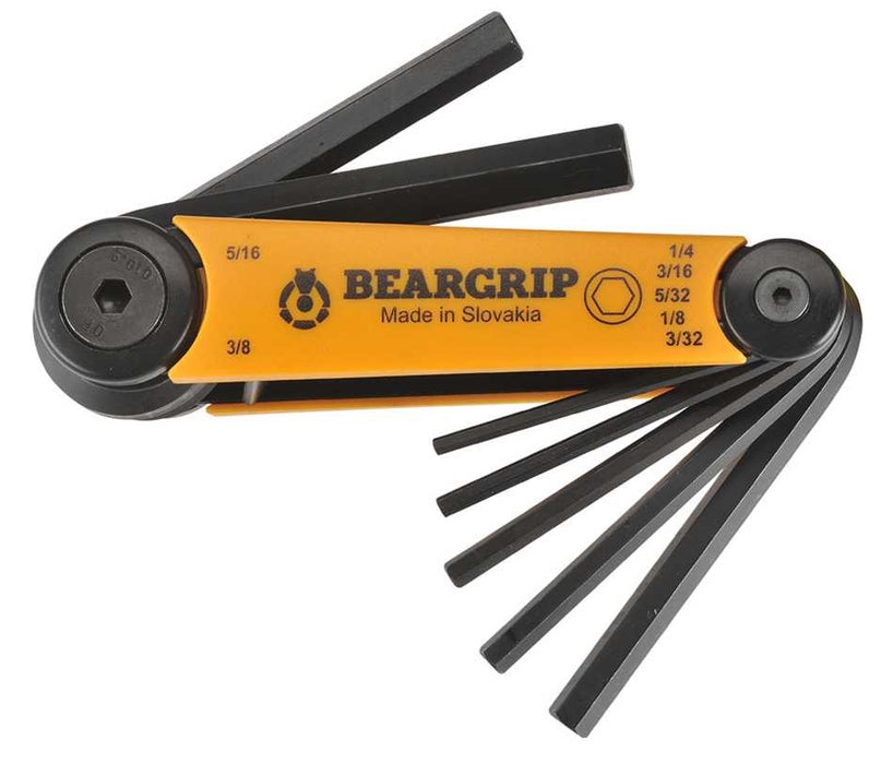 Beargrip Hex Key Pocket Set 7 piece 3/32"-3/8" BG-1292