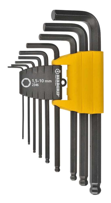 Beargrip Hex Key Swing Set Ball End 9 piece Long Metric BG-2346L