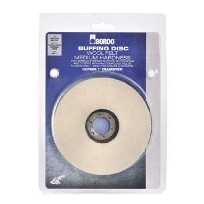 Bordo 127mm Wool Felt Buffing Disc