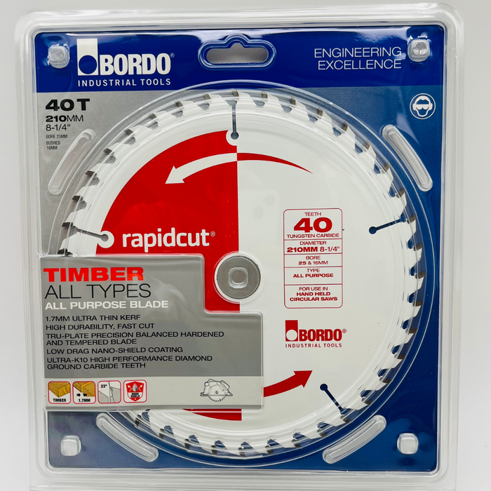 Bordo TCT Saw Blades Rapidcut Thin Kerf Blade Timber All types