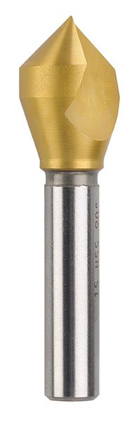 Bordo 90 Degree HSS Co5 TiN Coated Single Flute Countersink 3852