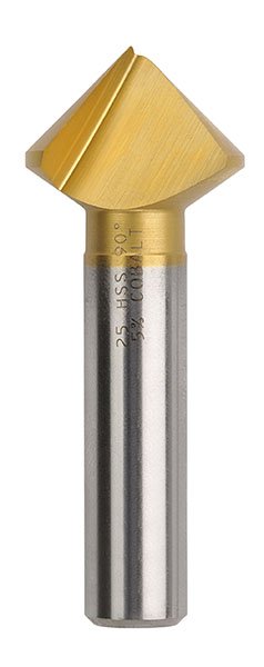 Bordo 90 Degree HSS Co5 TiN Coated Single Flute Countersink 3852