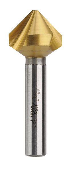 Bordo 10mm 90 Degree HSS Co5 TiN Coated Triple Flute Countersink 3853-10