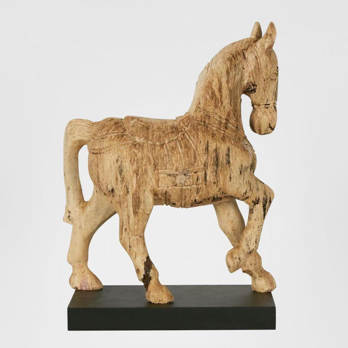 Wood Horse on Stand Small