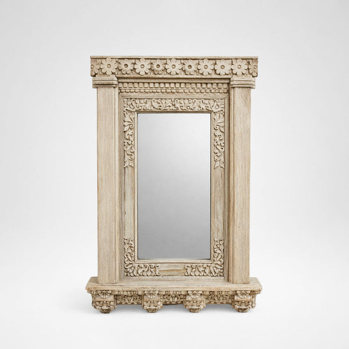 Decorative Wooden Mirror Blue