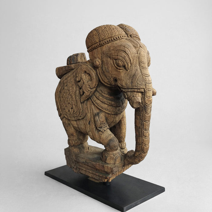 Decorative Wooden Elephant on Stand