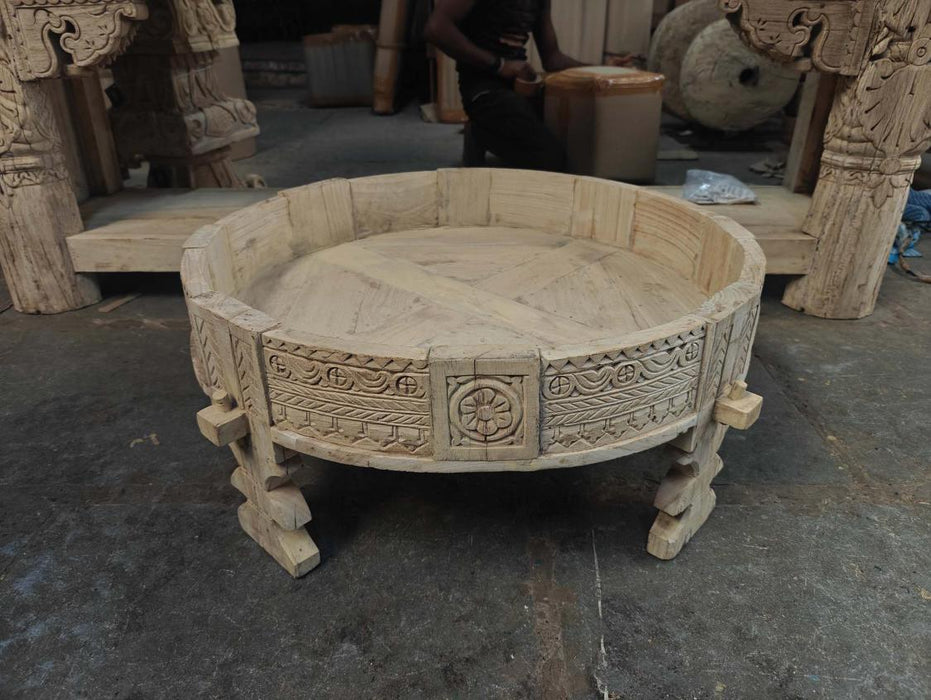Decorative Wooden Grinder Table
