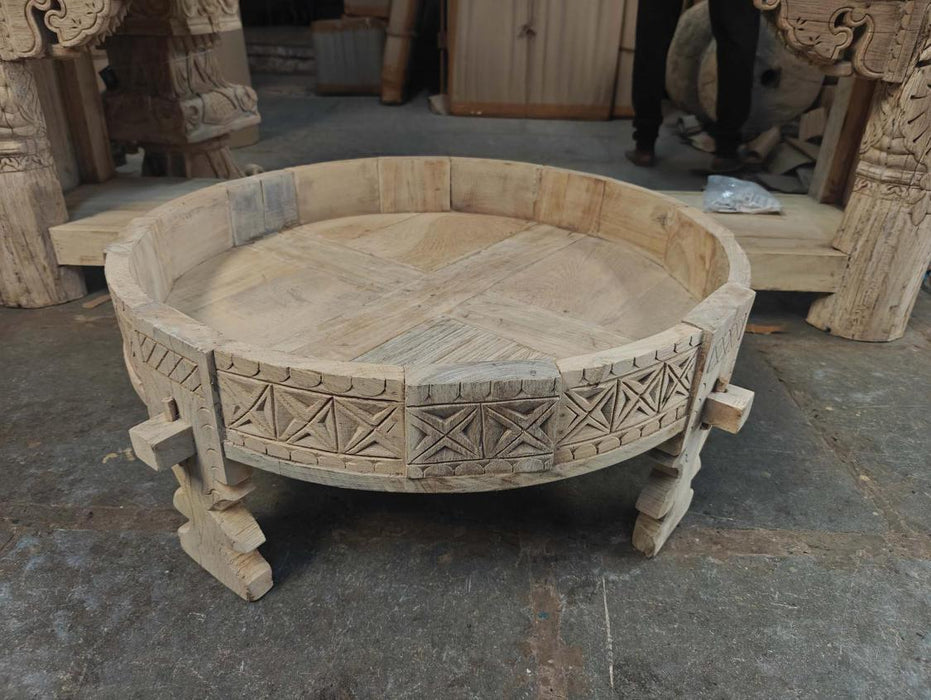 Decorative Wooden Grinder Table