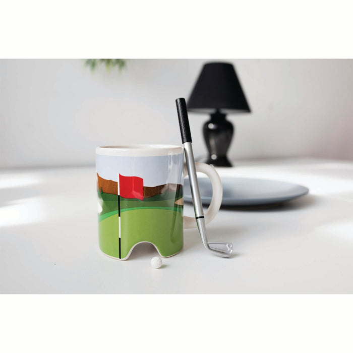 NSIMG-SHA256:1fa8aa5a1f838418ab1a91cebbb8950201b41b8130eb4856557c7fe5df83d7bb · Isalbi Kikkerland Putter Cup Golf Mug (with Pen) Multi-Coloured