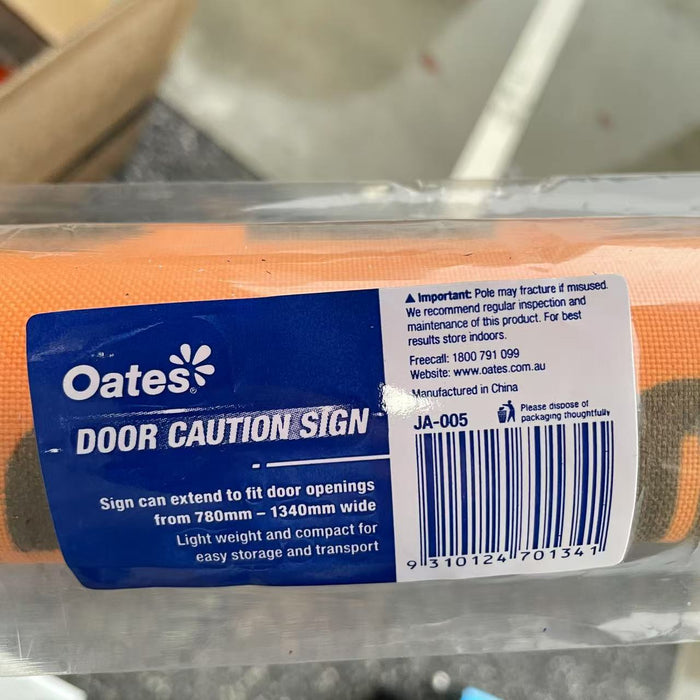 Oates -  Door Caution Sign - (JA-004 Spring Load) & (JA-005)