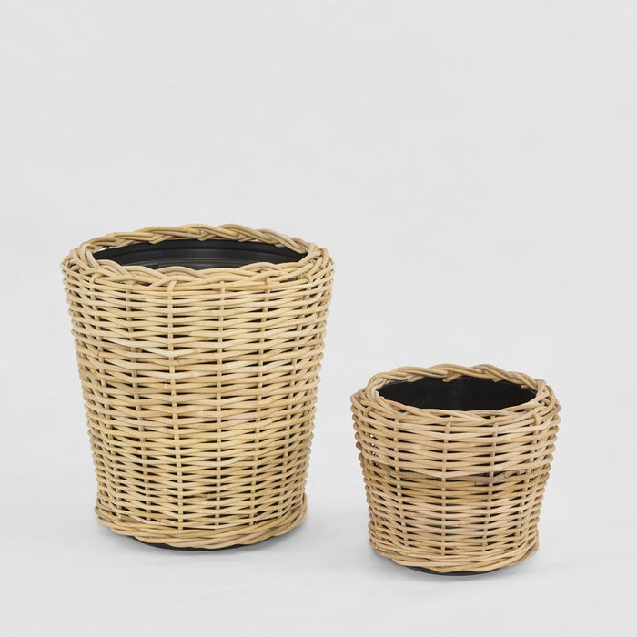 Round Rattan Basket Natural