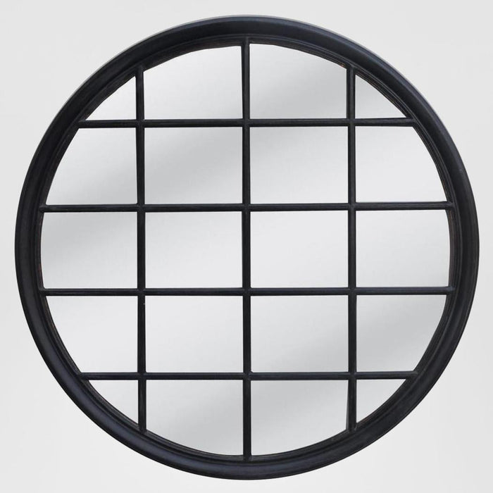 Hamptons Round Mirror 1.2x1.2m Black