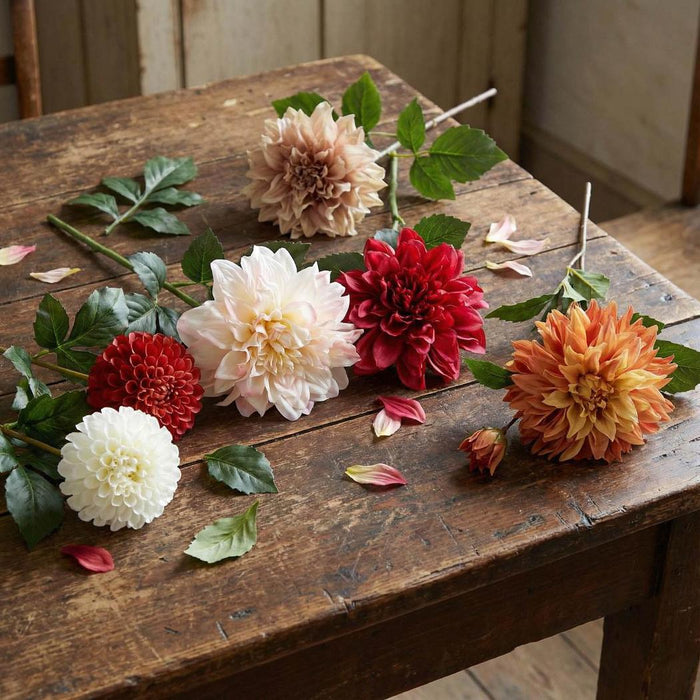Dahlia Stem 78cm Orange 8 pcs