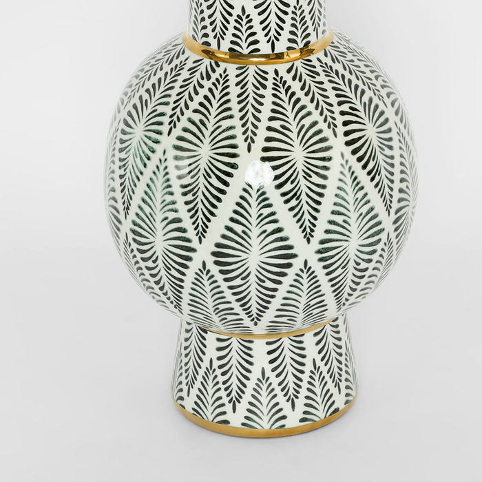 Gatsby Neck Vase Small Black & White