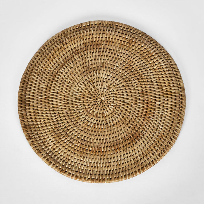 Paume Rattan Round Placemat Natural