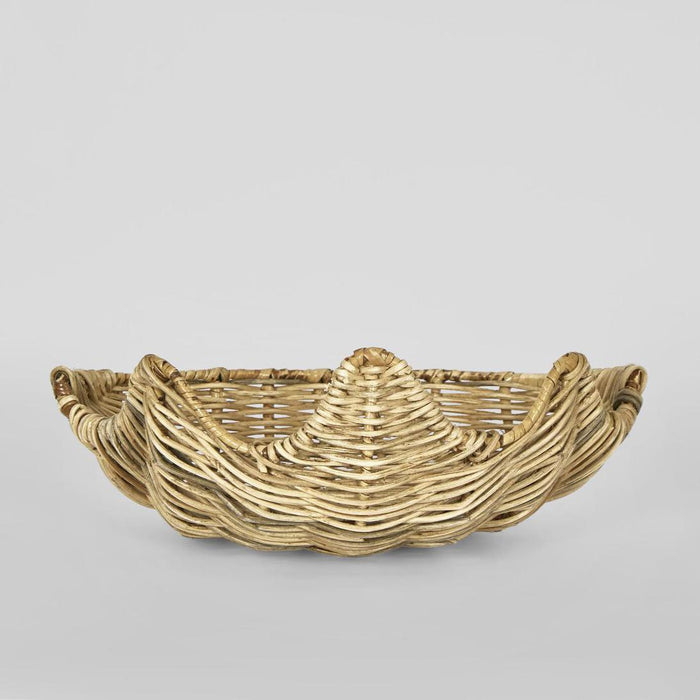 Clam Shell Rattan Small Natural