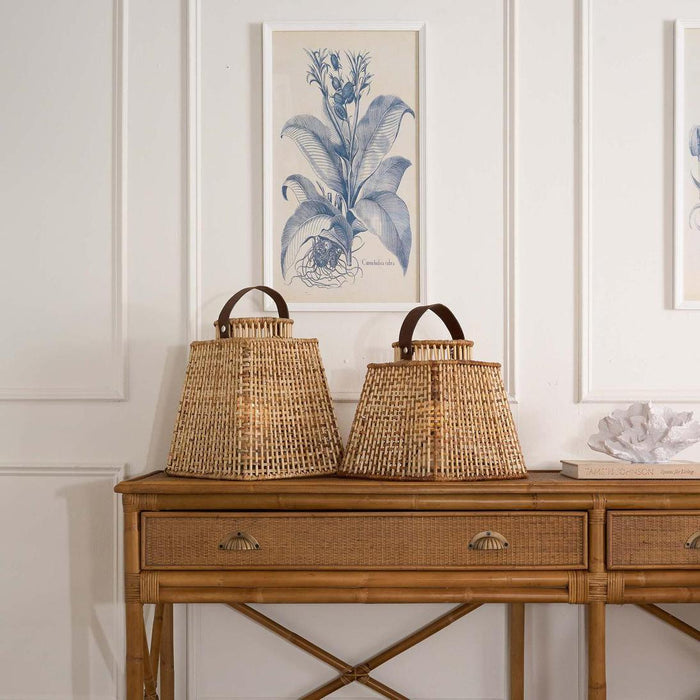 Eden Rattan Lantern Square Large Natural
