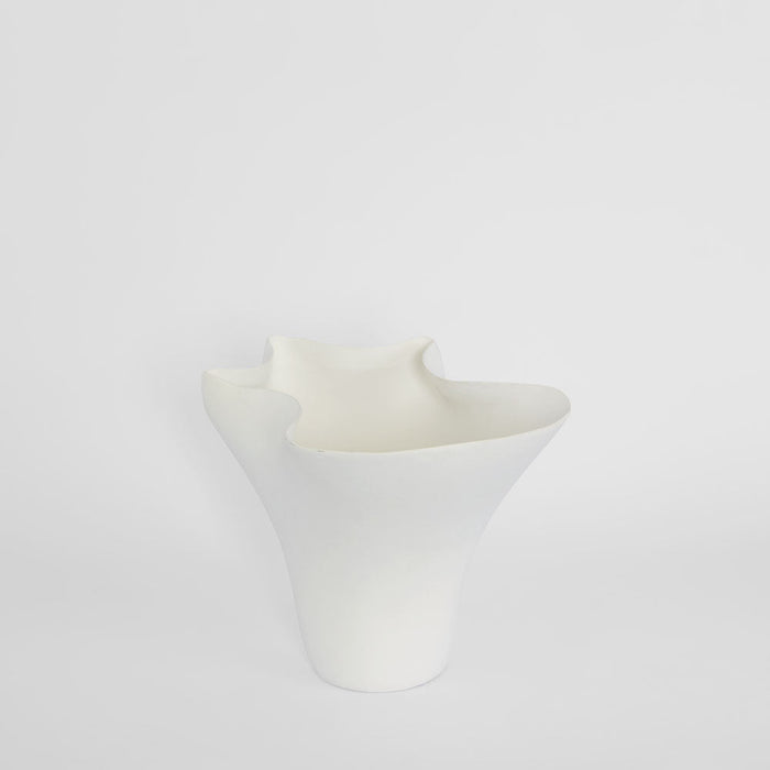 Luna Wide Vase White