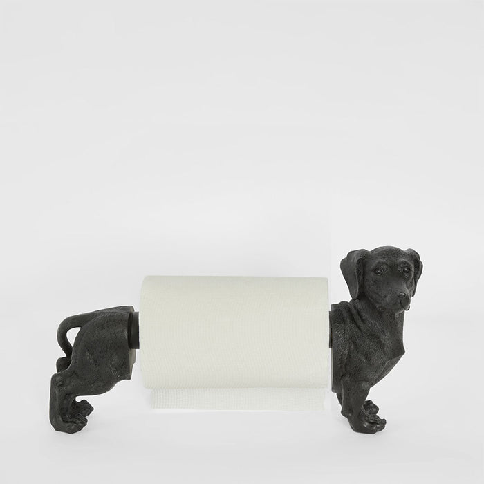 Coco Dachshund? Paper Towel Holder Black