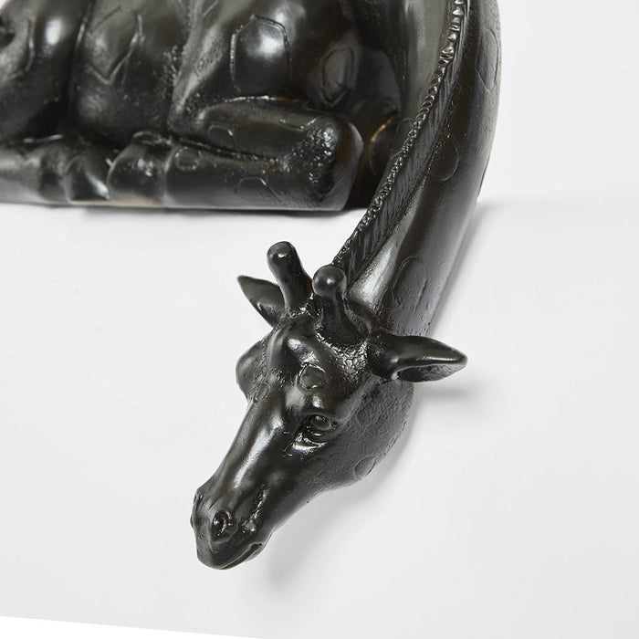 Marcel Sitting Giraffe Sculpture Black