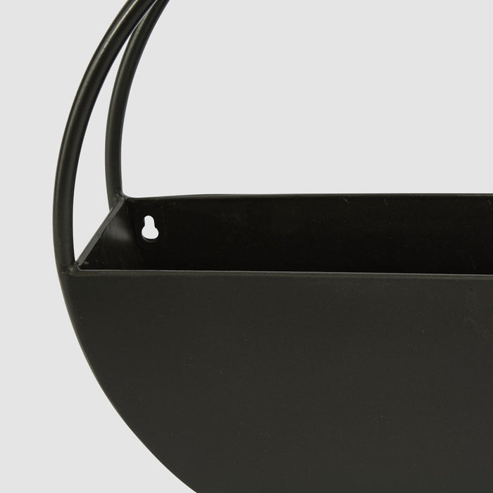 Opal Outdoor Wall Planter Small 40cm Black