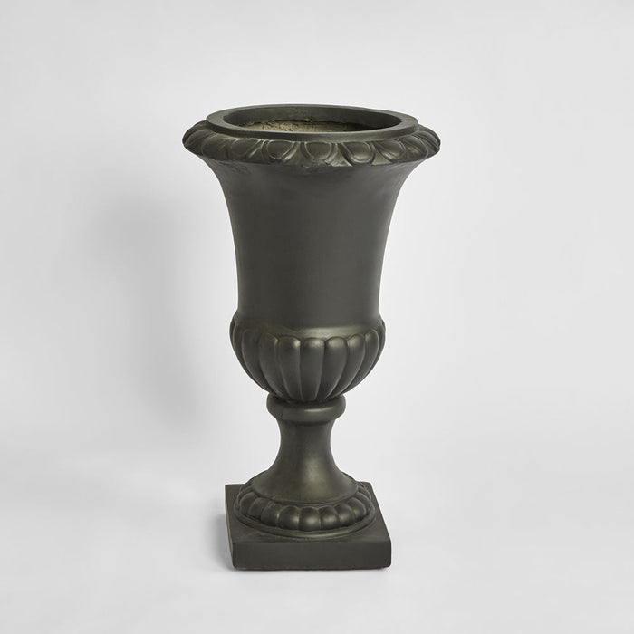 Rosette Tall Urn Black