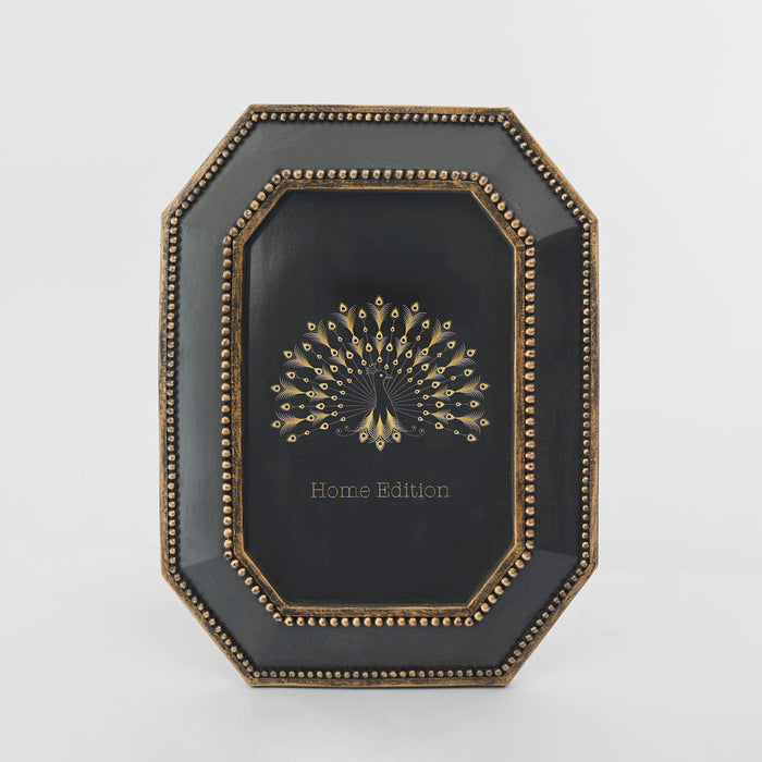 Vera Geo Photo Frame 4 x 6 Black & Gold
