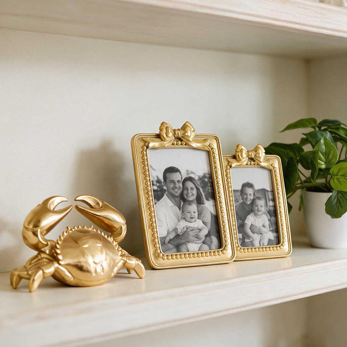 Fay Bow 5 x 7  Photo Frame Gold
