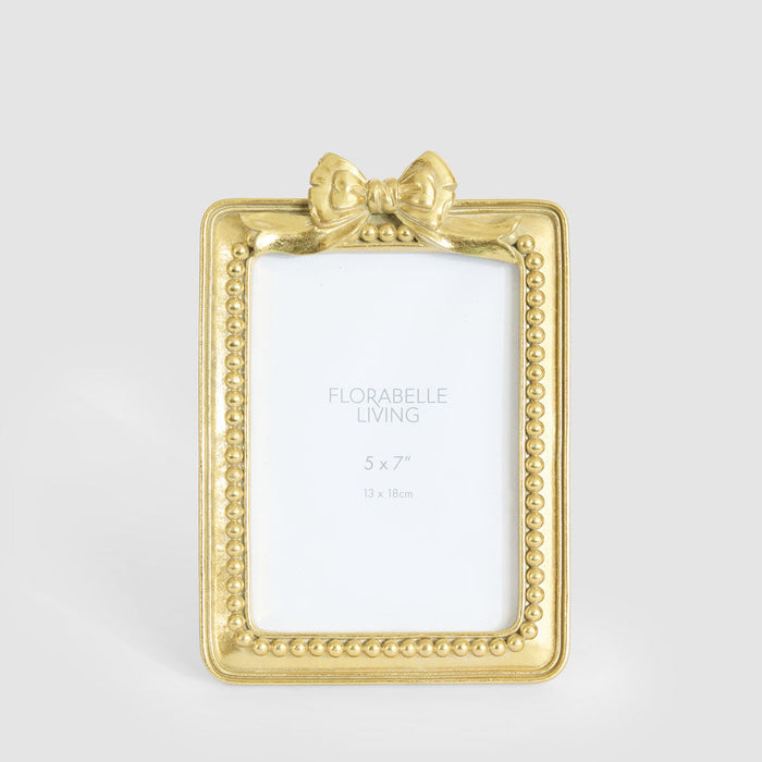 Fay Bow 5 x 7  Photo Frame Gold