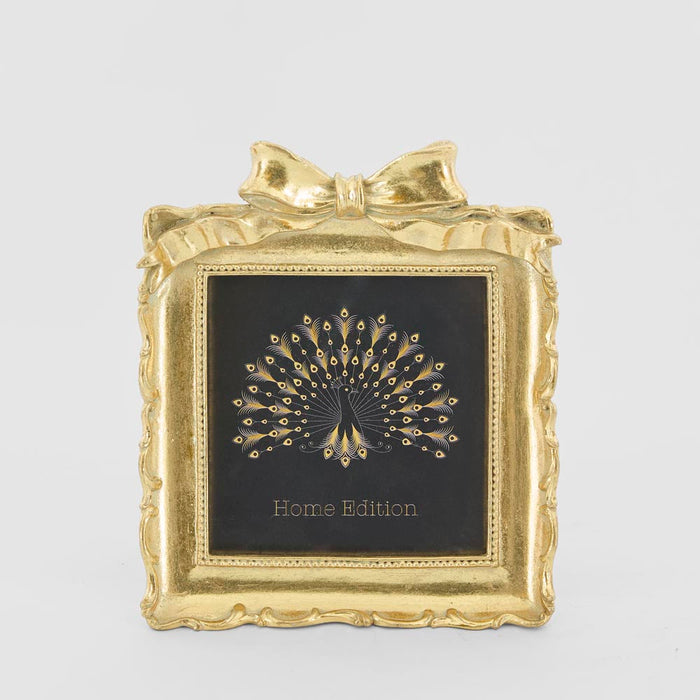 Vera Bow Photo Frame 4 x 4 Gold