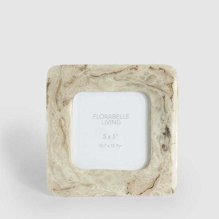 Mist 5 x 5 Resin Photo Frame Beige