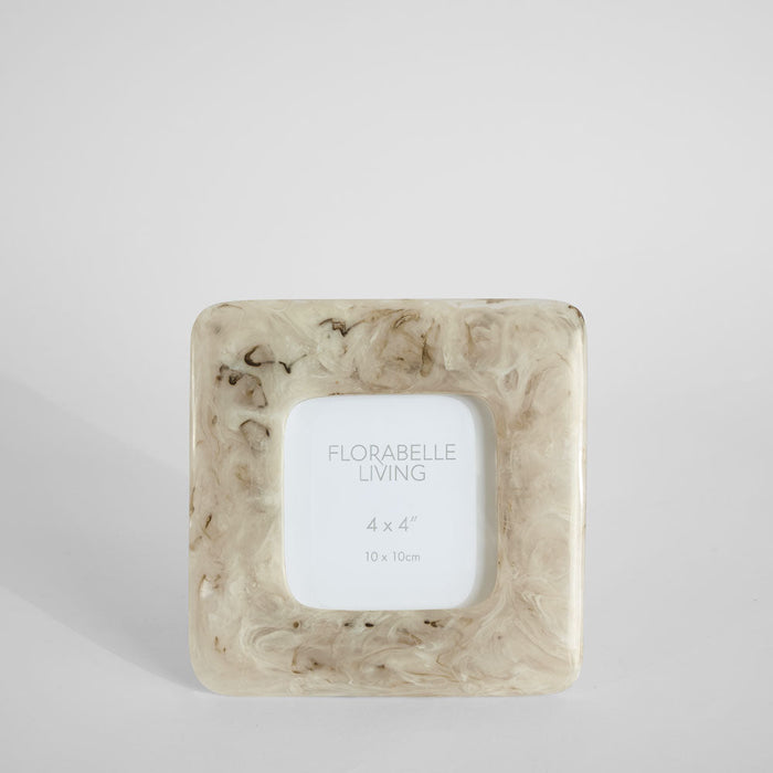 Mist 4 x 4 Resin Photo Frame Beige